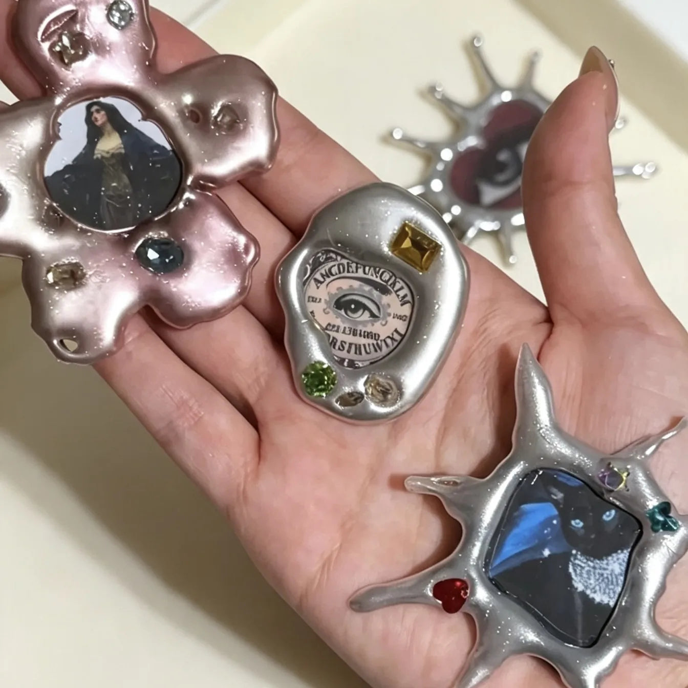 Custom Handmade Photo Charm | Personalized Brooch, Necklace, Keychain & Bag Charm