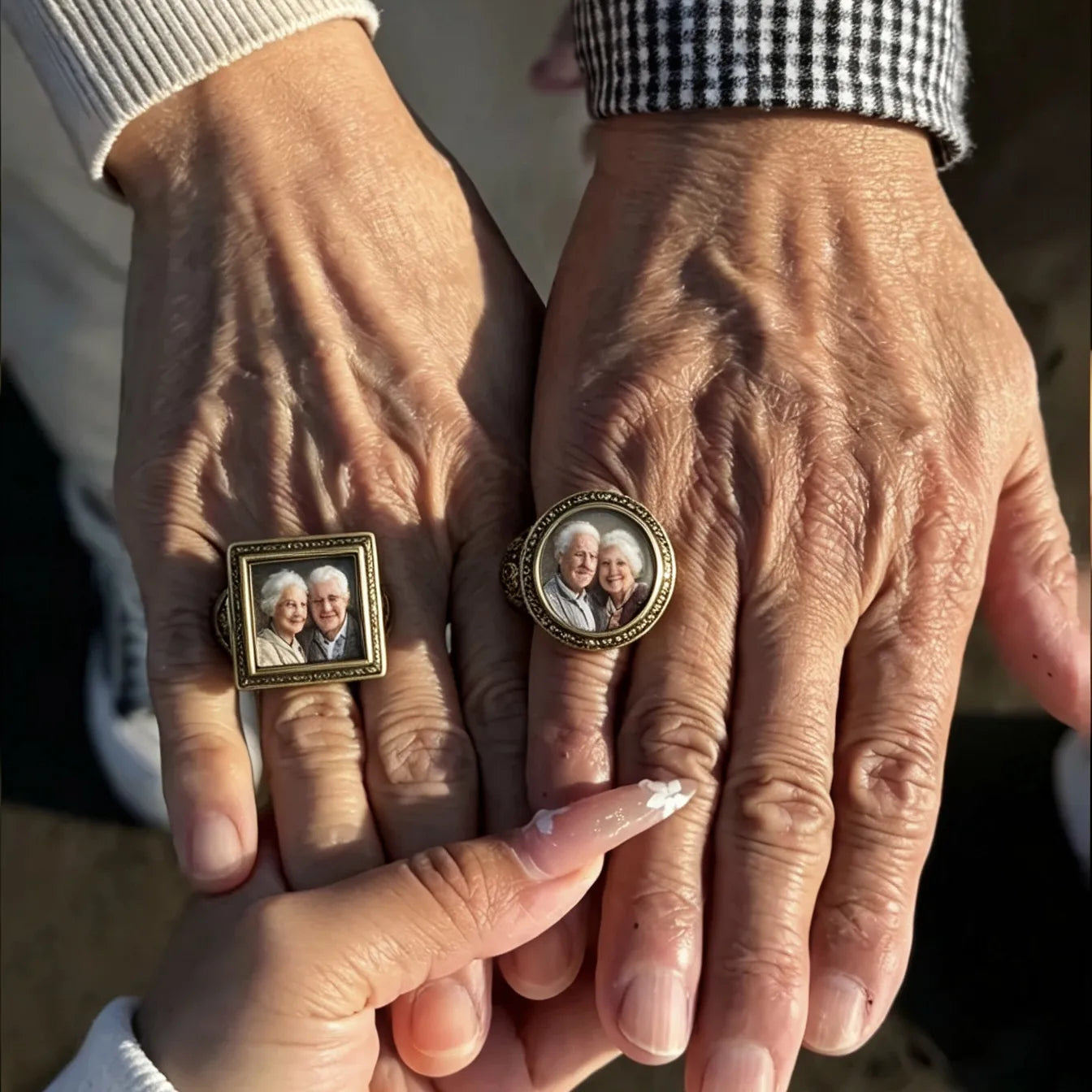 Personalized memorial photo ring keepsake gift